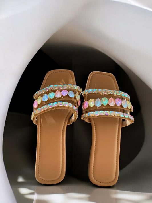 Multicolored Teardrop Flats with Doctor Sole